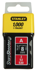 Скоба для степлера 10 мм Stanley "Light Duty" тип "А" (5/53/530), 1-TRA206T, 1000 шт. 1-TRA206T Stanley