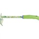 Грабли 5 - зубые, 85 х 310 мм, стальные, пластиковая рукоятка, Flower Green,
