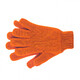 Перчатки трикотажные, акрил, двойные, оранжевый, двойная манжета Россия